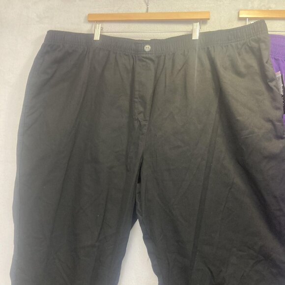 NWT Lot of 2 Woman Within Pull On Pants Womens 36W Black Purple Elastic Waist - Picture 4 of 16